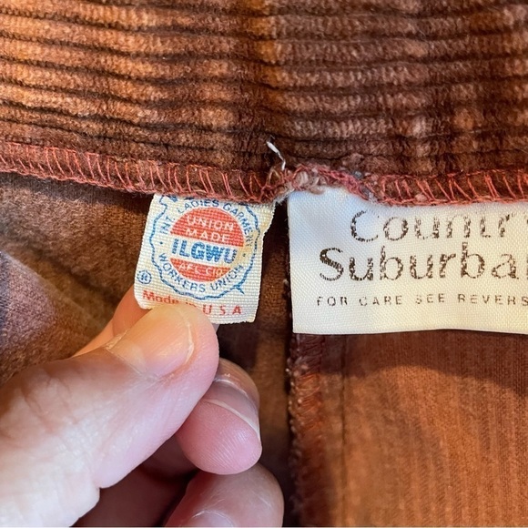 Vintage Country Suburbans Corduroy Pants Wide Cuff - Picture 10 of 10